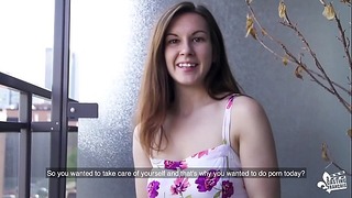 Interview Francais – First Time Porn Interview With Hot French Canadian Newbie