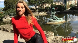 German Scout – Thin University Teenage Emily Speak To Fuck On Street Audition