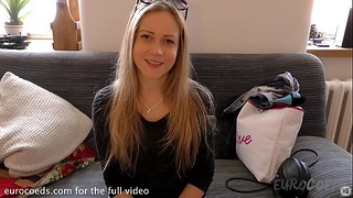 Bubbly Blonde Doing Her First Ever Naked Shoot Porno Audition Sofa Exploit Teenage Teen