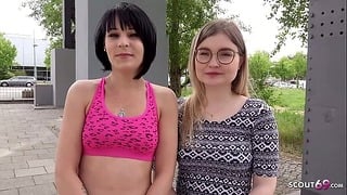 Deutsche Scout – Zwei Zarte Berliner Girls Zu Ihrem Ersten Ffm Dreier Berredet