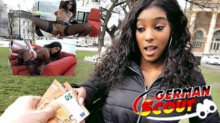 German Scout – Black Fitness Teen Rae – Eye Rolling Orgasm Fuck at Serious Street Casting