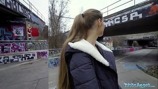 Outside Agent Kinuski Fucks a Big Espanol Cock Public Under a Tunnel