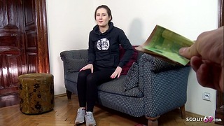 German Scout – Real College Girl Lara Fox Seduce to Fuck at Pickup Model Casting