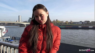 Deutsche Scout – Big Clit Asian Girl Luna First Rim Job and Sex at Serious Street Casting