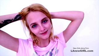 Little Teenie With Bony Figure Gets Fucked at Audition