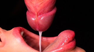Close Up: Best Milking Mouth For Your Dick! Sucking Dick Asmr, Tongue And Lips Oral Sex