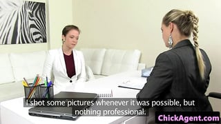 Female lesbian casting agent pussylicked