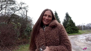 GERMAN SCOUT – Anal Casting Sex for Freckled Big Butt and Boobs Maid Cora Love