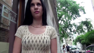 GERMAN SCOUT – 18yr OLD SMALL TEEN SEDUCE TO FUCK AT CASTING