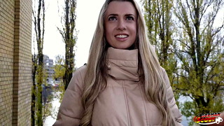 GERMAN SCOUT – Slim Office Girl Adriana Sweetblonde Pick Up for Casting Fuck in Berlin