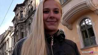 GERMAN SCOUT – Shy Teen Haley Hunter without Tattoos talk to First Casting Sex