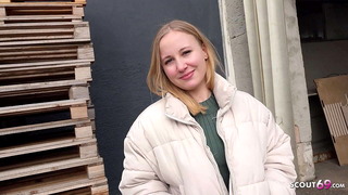 GERMAN SCOUT – German PAWG Student Marie Hardon Squirt while Rough Casting Fuck