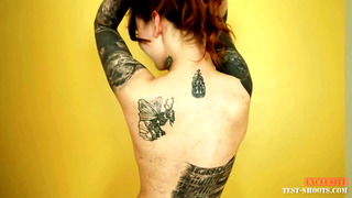 Cherr Tattooed Teen in Nude Video Casting