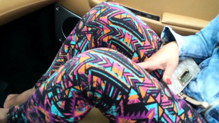 Big booty brunette uses flexible positions to make older casting agent cum