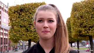 GERMAN SCOUT – BLONDE GIRL (18) OLIVIA SPARKLE PICKUP AND ROUGH FUCK AT MODEL CASTING
