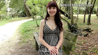 skinny teen does her first porn casting
