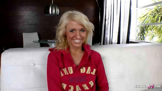 Skinny Small Tits Teen Ella Marie 18 talk to Whitezilla Monster Cock Casting Fuck