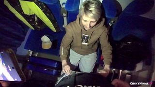 Fucked a stranger girl in the mouth on the train